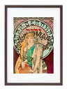最大100%ポイントバック!限定抽選 版画 絵画 名画 サマリアの女(1897) アルフォンス・ミュシャ インテリア 壁掛け 額入り アート アートパネル モダ...