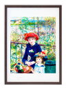 最大100%ポイントバック!限定抽選 版画 絵画 名画 ふたりの姉妹<テラスにて>(1881) ピエール=オーギュスト・ルノワール インテリア 壁掛け 額入り ...