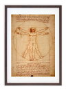 最大100%ポイントバック!限定抽選 版画 絵画 名画 ウィトルウィウス的人体図(1490頃) レオナルド・ダ・ヴィンチ インテリア 壁掛け 額入り アート ア...