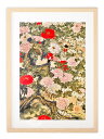 最大100%ポイントバック!限定抽選 版画 絵画 名画 日本画 牡丹小禽図 (ぼたんしょうきんず) 伊藤若冲 インテリア 壁掛け 額入り アート アートパネル ...