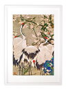 最大100%ポイントバック!限定抽選 版画 絵画 名画 日本画 梅花群鶴図 (ばいかぐんけいず) 伊藤若冲 インテリア 壁掛け 額入り アート アートパネル モ...