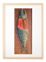 最大100%ポイントバック!限定抽選 版画 絵画 名画 日本画 鮭 高橋由一 インテリア 壁掛け 額入り アート アートパネル モダン アートフレーム おしゃれ