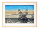 最大100%ポイントバック!限定抽選 版画 絵画 名画 日本画 神戸之宵月 (こうべのよいづき) 橋口五葉 インテリア 壁掛け 額入り アート アートパネル モ...