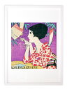 最大100%ポイントバック!限定抽選 版画 絵画 名画 日本画 <LONG ENGAGEMENT>婦人グラフ七月号表紙絵 竹久夢二 インテリア 壁掛け 額入り ...