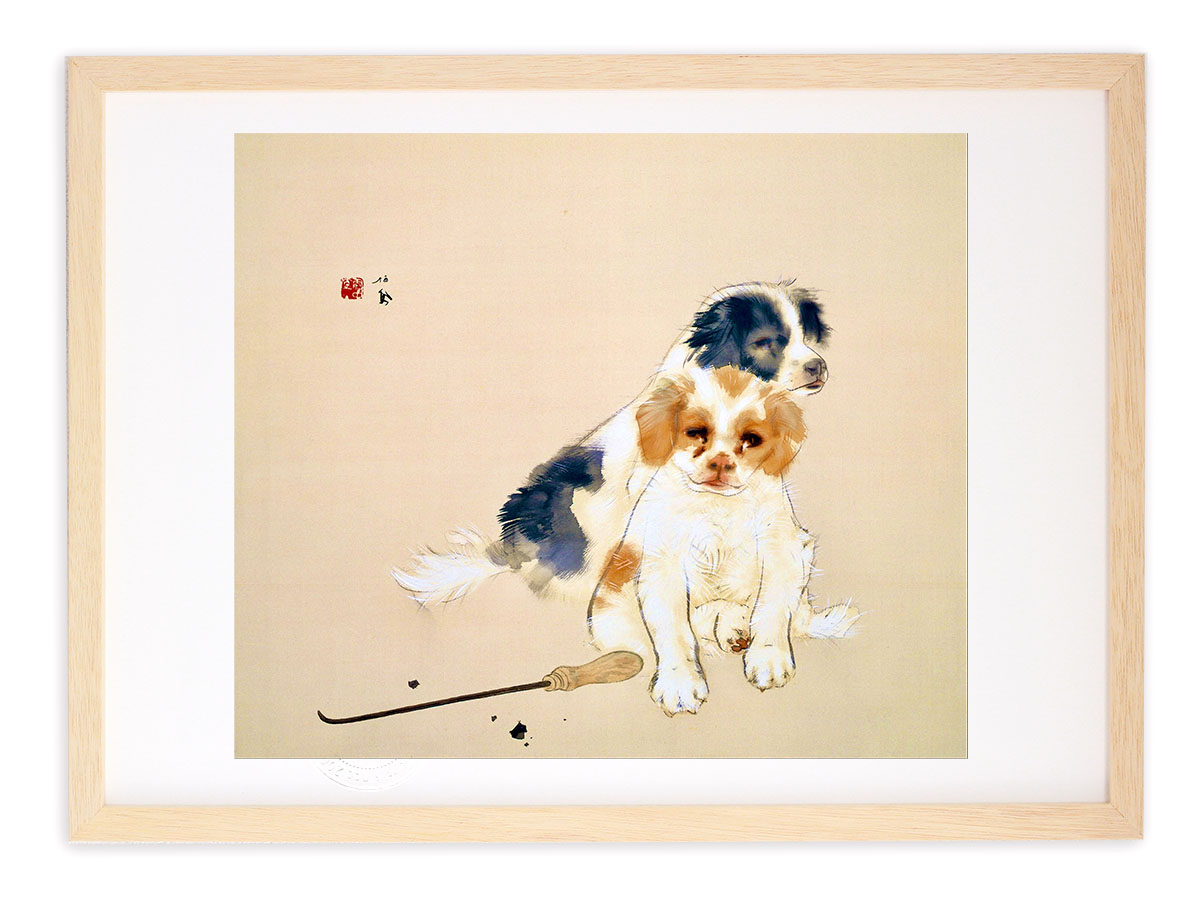 版画 絵画 名画 日本画 炉辺 (ろへん) 竹内栖鳳 インテリア 壁掛け 額入り アート アートパネル モダン アートフレーム おしゃれ