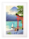 最大100%ポイントバック!限定抽選 版画 絵画 名画 日本画 日光歌ヶ浜 高橋松亭 インテリア 壁掛け 額入り アート アートパネル モダン アートフレーム ...