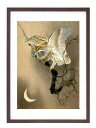 最大100%ポイントバック!限定抽選 版画 絵画 名画 日本画 有明月に木菟 (ありあけづきにみみずく) 小原古邨 インテリア 壁掛け 額入り アート アートパ...