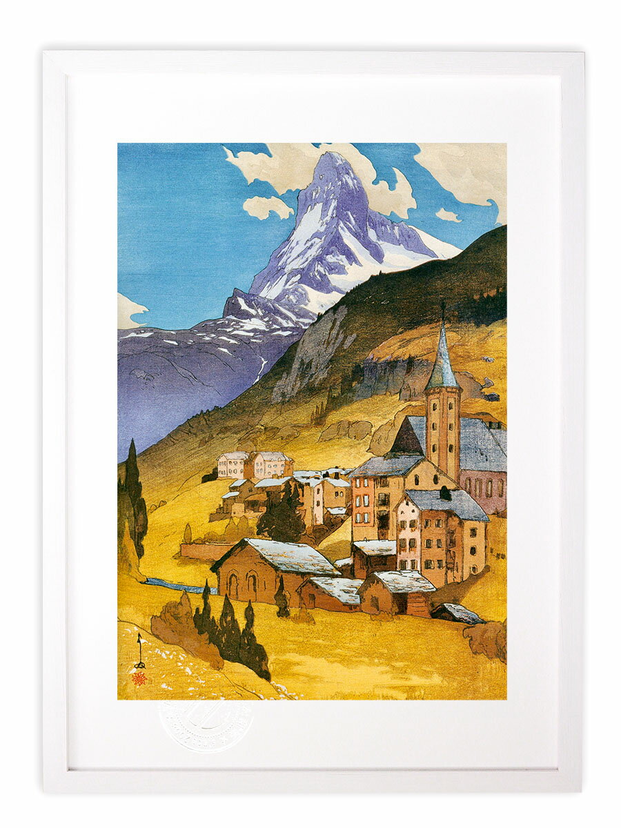 版画 絵画 名画 日本画 マタホルン山 吉田博 インテリア 壁掛け 額入り アート アートパネル モダン アートフレーム おしゃれ