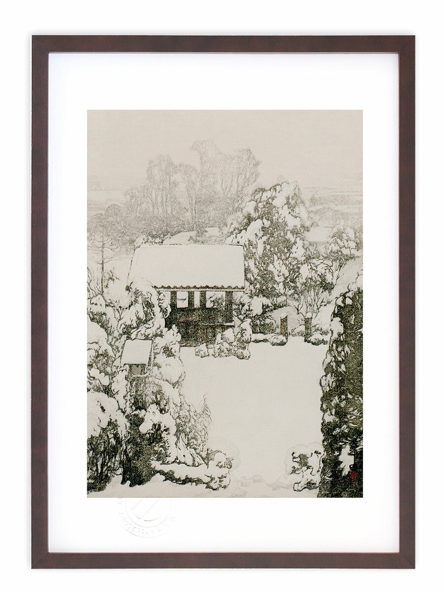 版画 絵画 名画 日本画 東京拾二題 中里之雪 吉田博 インテリア 壁掛け 額入り アート アートパネル モダン アートフレーム おしゃれ Mサイズ