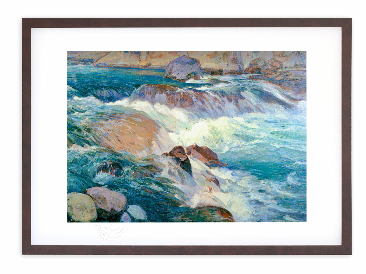 版画 絵画 名画 日本画 奔流 (ほんりゅう) 吉田博 インテリア 壁掛け 額入り アート アートパネル モダン アートフレーム おしゃれ