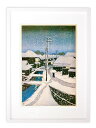最大100%ポイントバック!限定抽選 川瀬巴水 版画 絵画 名画 日本画 <東京十二題>雪に暮るる寺島村 インテリア 壁掛け 額入り アート アートパネル モダ...