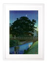 最大100%ポイントバック!限定抽選 川瀬巴水 版画 絵画 名画 日本画 <東京二十景>瀧之川 インテリア 壁掛け 額入り アート アートパネル モダン アート...