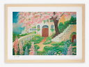 最大100%ポイントバック!限定抽選 絵画 花のある庭/インテリア 壁掛け 額入り 額装込 風景画 油絵 ポスター アート アートパネル リビング 玄関 プレゼ...