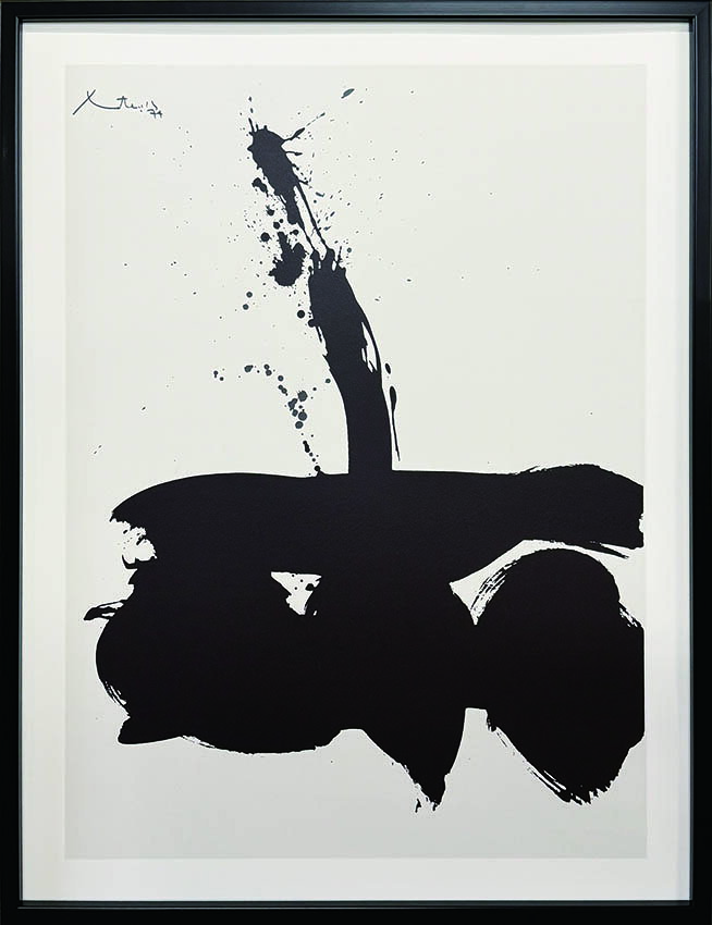 絵画・抽象画 （Silkscreen)(ロバート・マザウェル サムライ（シルクスクリーン）)/額入り 額装込 風景画絵画・壁掛けアートは、リビングや玄関におすすめのインテリア。かわいい壁飾りはお部屋を癒やしてくれそう。プレゼントにも。 5Lサイズ おしゃれ 壁掛け 絵