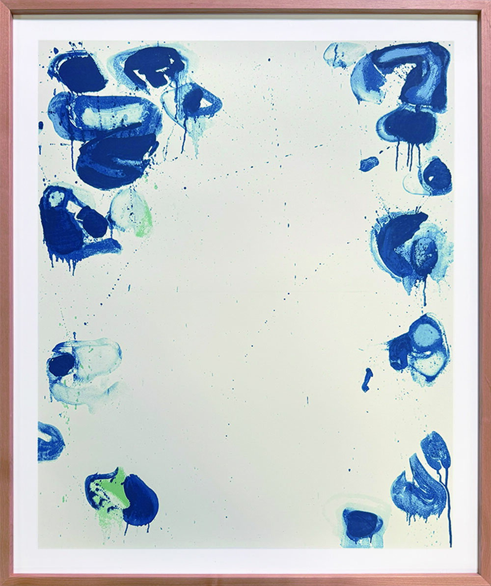 絵画・抽象画 Sam Francis Blue Ballsiv,1960（Silkscreen)(サム・フランシス （シルクスクリーン）)/額入り 額装込 風景画 絵画 アート リビング 玄関 トイレ インテリア かわいい 壁飾り 癒やし プレゼント ギフト アートパネル ポスター 5Lサイズ おしゃれ 壁掛け 絵