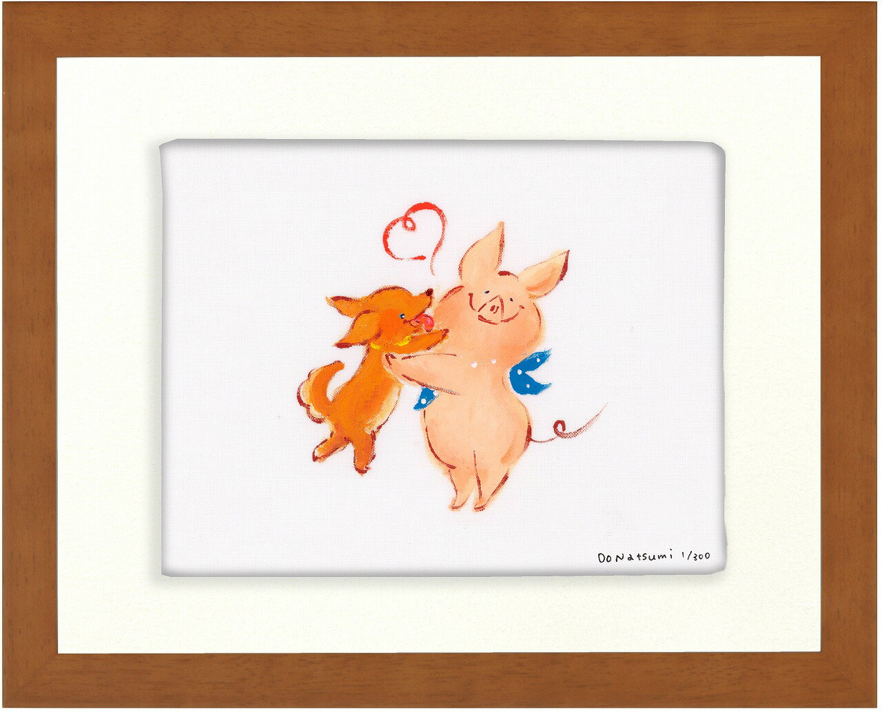 絵画 どうなつみ わんこぎゅ インテリア 動物 ギフト リビング 玄関 子供部屋 飾る かわいい アート プレゼント アートフレーム 癒し 壁飾り 額装済 フレーム付 贈り物 新築祝い 結婚御祝 おしゃれ 壁掛け 絵 Sサイズ