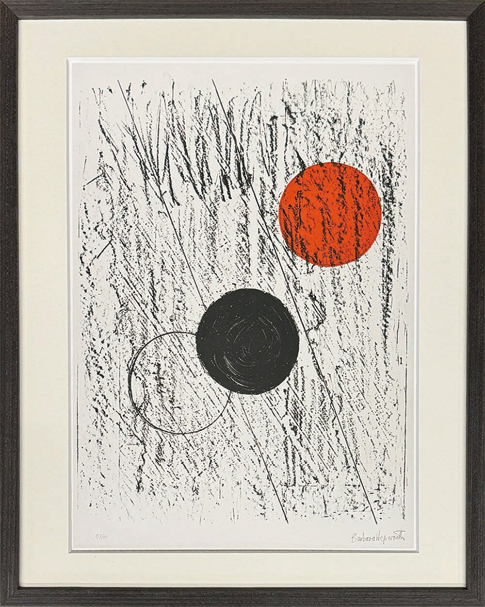 樂天商城 - 名画 抽象画 バーバラ・ヘプワース 太陽と月,1969 北欧 アート 絵画 インテリア おしゃれ 壁掛け ギフト プレゼント モノクロ モダン