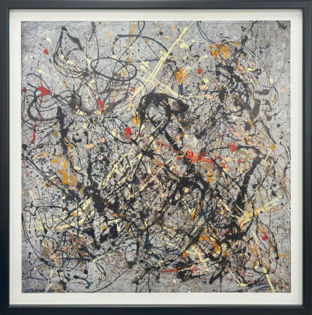 名画 抽象画 ジャクソン ポロック ナンバー18,1950 ジャクソンポロック JacksonPollock ポロック 抽象画 モダンアート 現代アート アクションペインティング インテリア おしゃれ アメリカ ニューヨーク オフィス ホテル 名画 複製画 アートポスター 美術館
