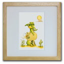 色鉛筆画・版画 ゆうパケット ブタロディオ SHOji/インテリア 額入り 額装込 風景画 油絵 ポスター アート アートパネル リビング 玄関 プレゼント モ...