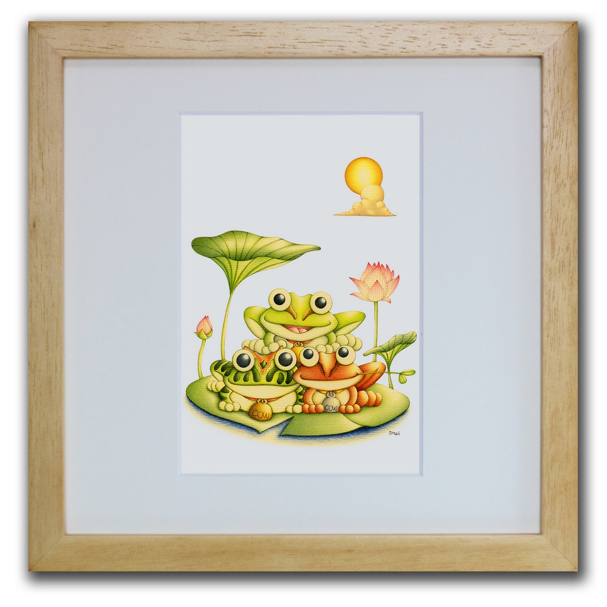 色鉛筆画・版画 ゆうパケット The Frog Farm SHOji/インテリア 額入り 額装込 風景画 油絵 ポスター アート アートパネル リビング 玄関 ...