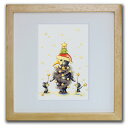 最大100%ポイントバック!限定抽選 色鉛筆画・版画 ゆうパケット ツリー・ペンギン SHOji/インテリア 額入り 額装込 風景画 油絵 ポスター アート ア...