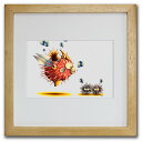 最大100%ポイントバック!限定抽選 色鉛筆画・版画 ゆうパケット 針棘遊魚 SHOji/インテリア 額入り 額装込 風景画 油絵 ポスター アート アートパネ...