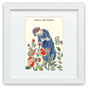 最大100%ポイントバック!限定抽選 ラインアートで世界の名画 絵画 ムンク ポピーを持つ女性 / 額入り 額装込 風景画 絵画 アート リビング 玄関 トイレ...