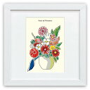 最大100%ポイントバック!限定抽選 ラインアートで世界の名画 絵画 ローランサン 花瓶 / 額入り 額装込 風景画 絵画 アート リビング 玄関 トイレ イン...