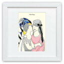 最大100%ポイントバック!限定抽選 ラインアートで世界の名画 絵画 ローランサン ザ・キス / 額入り 額装込 風景画 絵画 アート リビング 玄関 トイレ ...