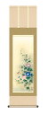 最大100%ポイントバック!限定抽選 10年保証 掛け軸 花鳥画 夏掛け 朝顔 高見蘭石 尺3床の間 和室 おしゃれ 壁掛け 絵