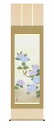 最大100%ポイントバック!限定抽選 10年保証 掛け軸 花鳥画 夏掛け 紫陽花(あじさい)清水 玄澄 尺五 桐箱入り 洛彩緞子本表装(らくさいどんすほんびょうそう) モダン 掛軸 床の間 和室 おしゃれ 壁掛け 絵