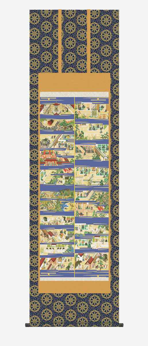 【スーパーSALE10%OFF】10年保証 掛け軸 仏画 行事飾り 仏事掛 仏事関連画 親鸞聖人御絵伝(しんらんしょうにんごえでん)山村 観峰 尺五 桐箱入り ...