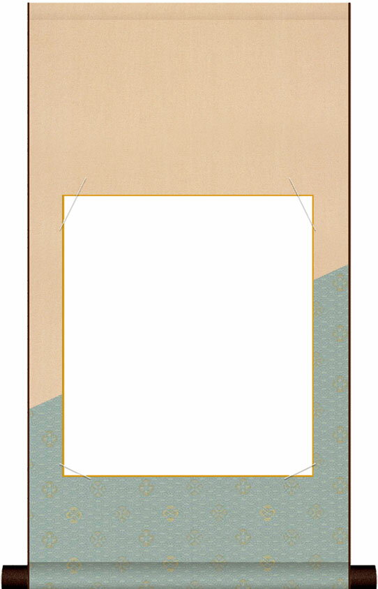 10年保証 小物掛け 色紙掛け 色紙なし 平安緞子斜割デザイン色紙掛・青 モダン 掛軸 床の間 和室 おしゃれ 壁掛け 絵