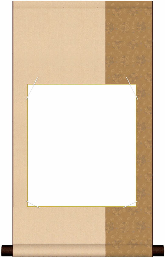 10年保証 小物掛け 色紙掛け 色紙なし 平安緞子縦割デザイン色紙掛・茶 モダン 掛軸 床の間 和室 おしゃれ 壁掛け 絵