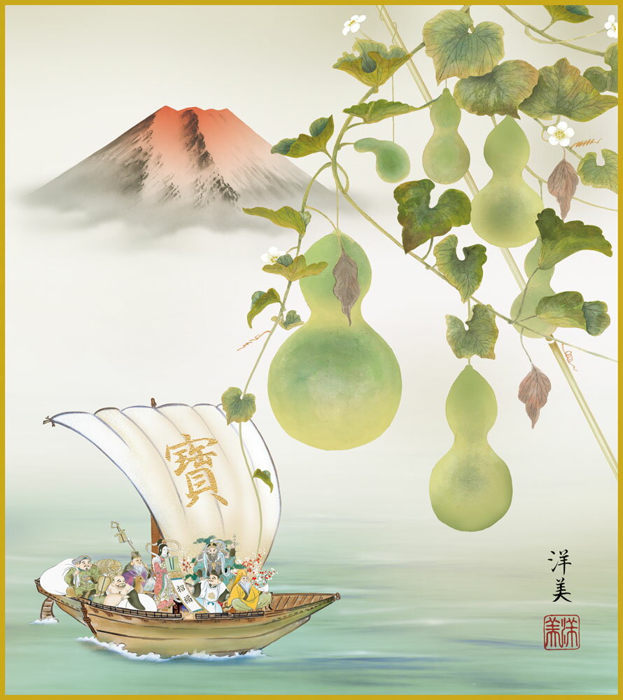 【スーパーSALE10%OFF】色紙 色紙掛けなし 色紙絵 和風 六瓢 モダン 掛軸 床の間 和室 おしゃれ 壁掛け 絵