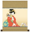 10年保証 掛け軸 ミニ掛け軸 和風 名画複製画 鼓の音 上村松園 モダン 掛軸 床の間 和室 おしゃれ 壁掛け 絵