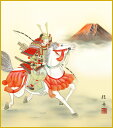最大100%ポイントバック!限定抽選 色紙 色紙掛けなし 色紙絵 和風 白馬武者 モダン 掛軸 床の間 和室 おしゃれ 壁掛け 絵