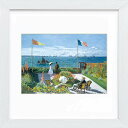 【スーパーSALE10%OFF】おうち美術館 モネ サン・タドレスのテラス / ゆうパケット 額入り 額装込 風景画 絵画 アート リビング 玄関 トイレ イン...