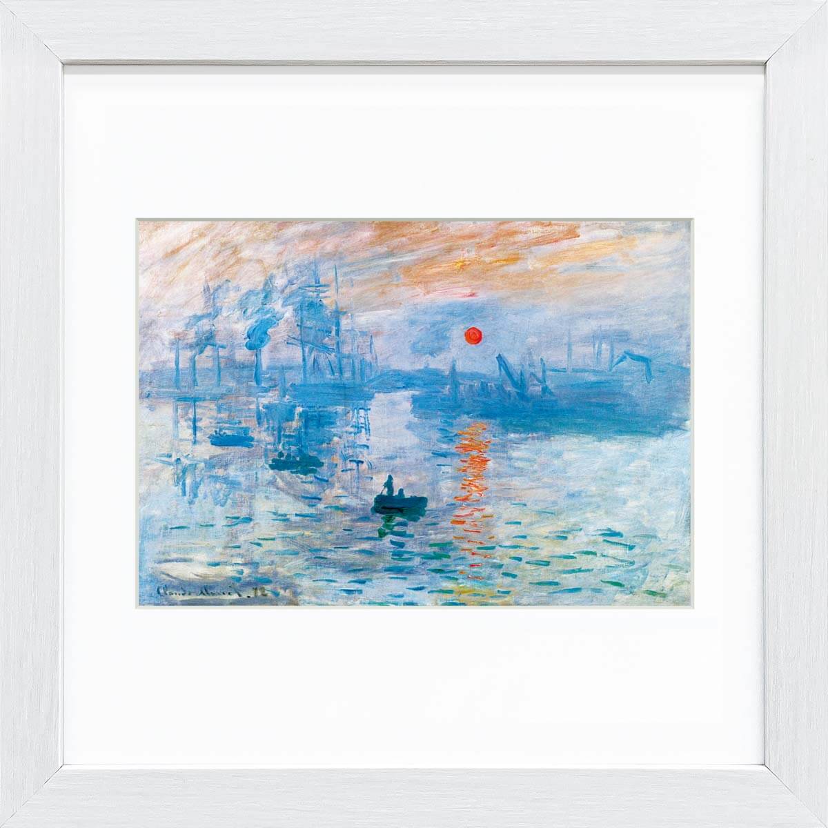 【スーパーSALE10%OFF】おうち美術館 モネ 印象:日の出 / ゆうパケット 額入り 額装込 風景画 絵画 アート リビング 玄関 トイレ インテリア か...