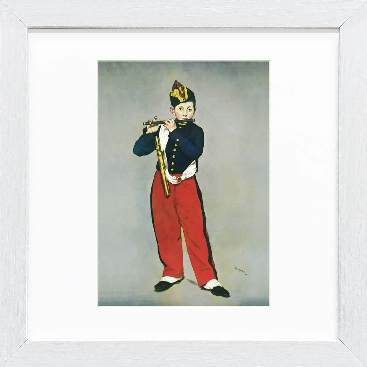 【スーパーSALE10%OFF】おうち美術館 マネ 笛を吹く少年 / ゆうパケット 額入り 額装込 風景画 絵画 アート リビング 玄関 トイレ インテリア か...