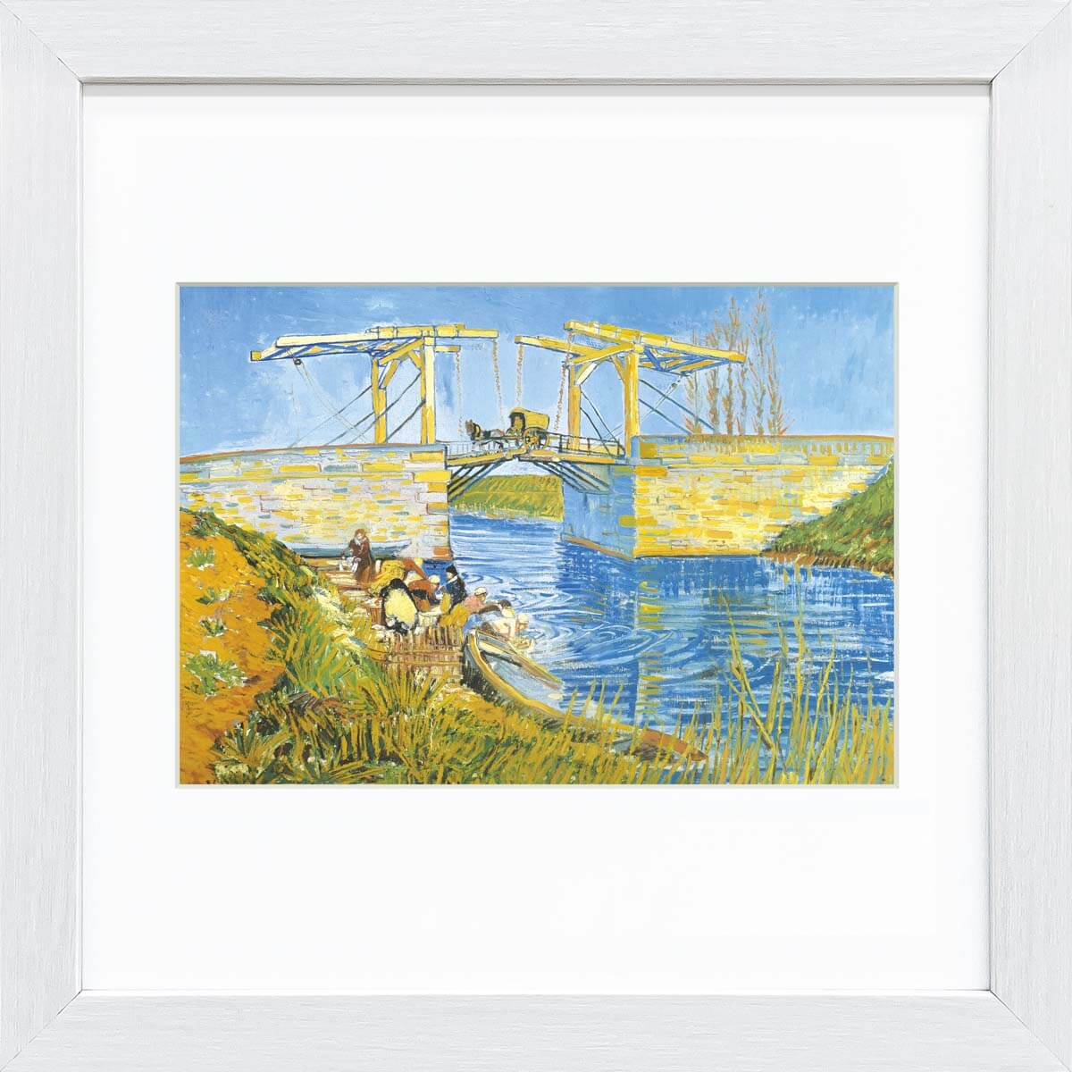 おうち美術館 ゴッホ アルルの跳ね橋 / ゆうパケット 額入り 額装込 風景画 絵画 アート リビング 玄関 トイレ インテリア かわいい 壁飾り 癒やし プレゼント ギフト アートパネル Sサイズ おしゃれ 壁掛け 絵