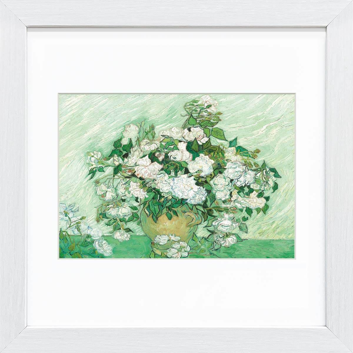 【スーパーSALE10%OFF】おうち美術館 ゴッホ 薔薇 / ゆうパケット 額入り 額装込 風景画 絵画 アート リビング 玄関 トイレ インテリア かわいい...