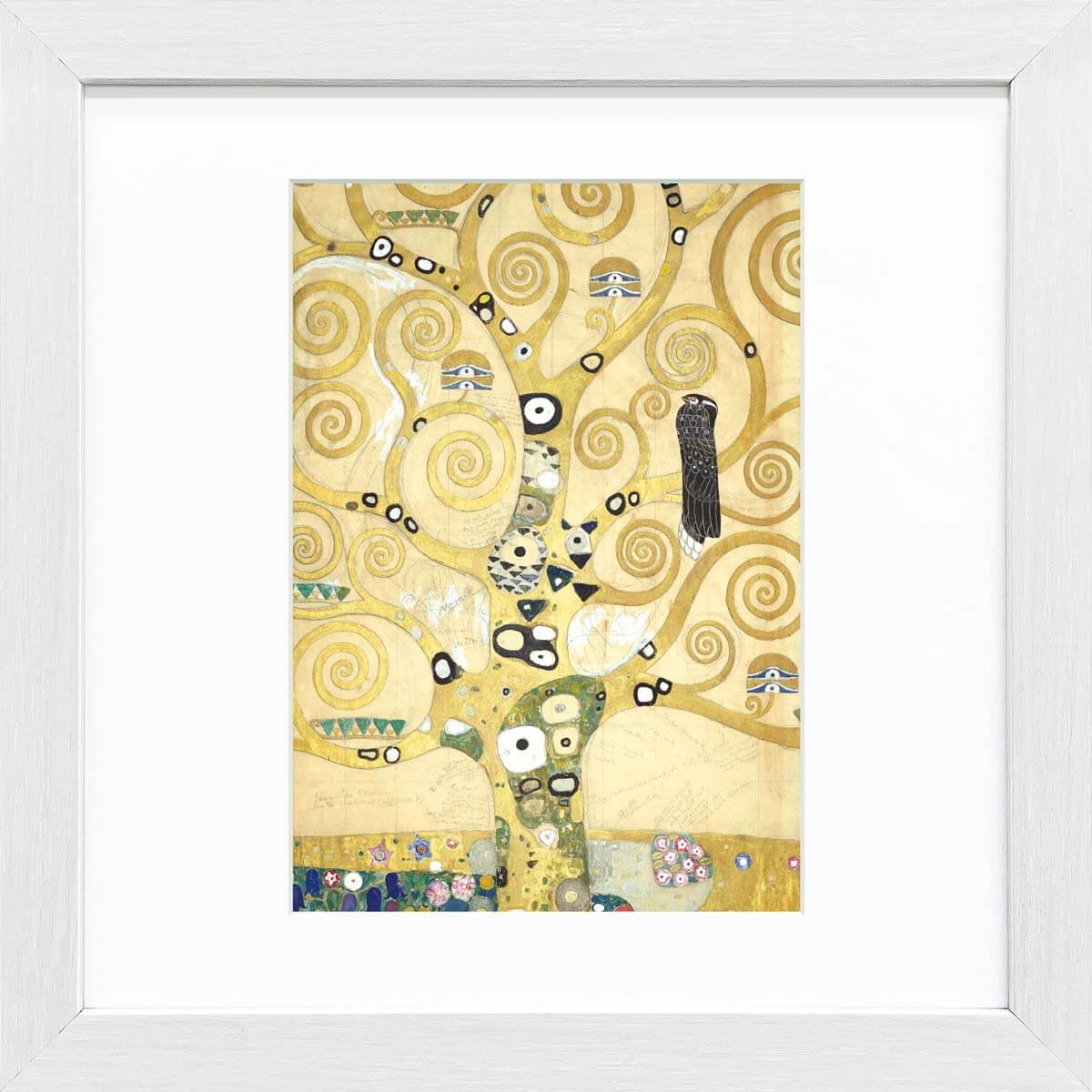 【スーパーSALE10%OFF】おうち美術館 クリムト 生命の樹 / ゆうパケット 額入り 額装込 風景画 絵画 アート リビング 玄関 トイレ インテリア か...