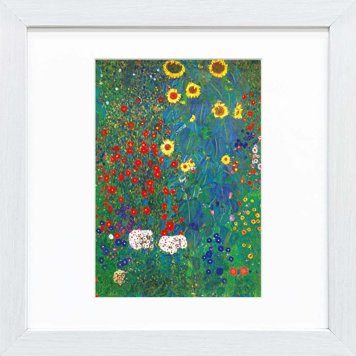 【スーパーSALE10%OFF】おうち美術館 クリムト ひまわりの咲く農家の庭 / ゆうパケット 額入り 額装込 風景画 絵画 アート リビング 玄関 トイレ ...