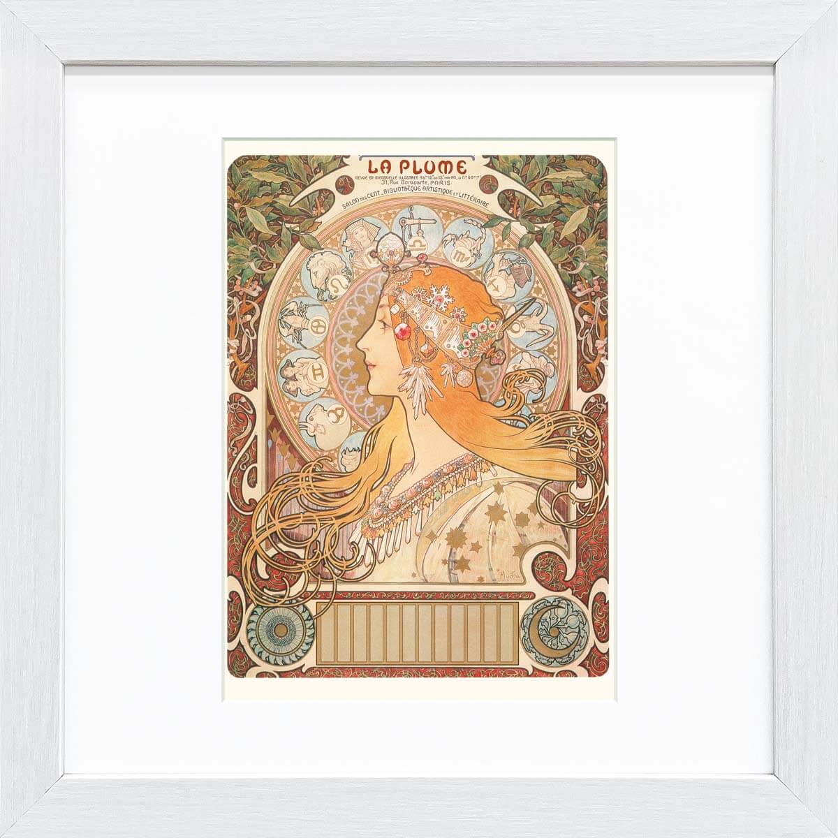 【スーパーSALE10%OFF】おうち美術館 ミュシャ 黄道十二宮 / ゆうパケット 額入り 額装込 風景画 絵画 アート リビング 玄関 トイレ インテリア ...