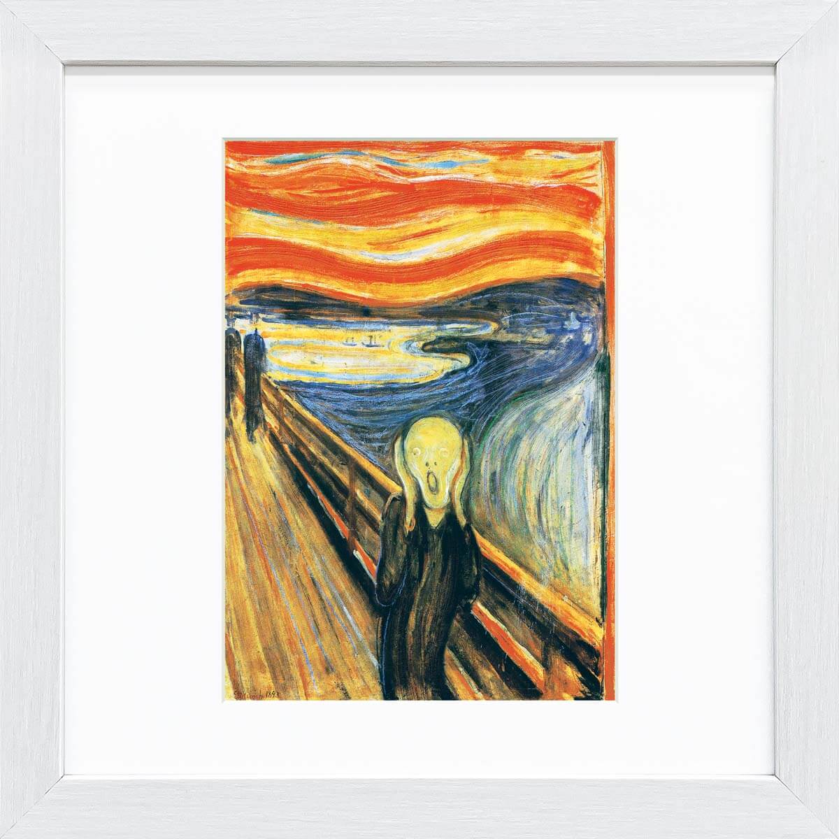 【スーパーSALE10%OFF】おうち美術館 ムンク 叫び / ゆうパケット 額入り 額装込 風景画 絵画 アート リビング 玄関 トイレ インテリア かわいい...