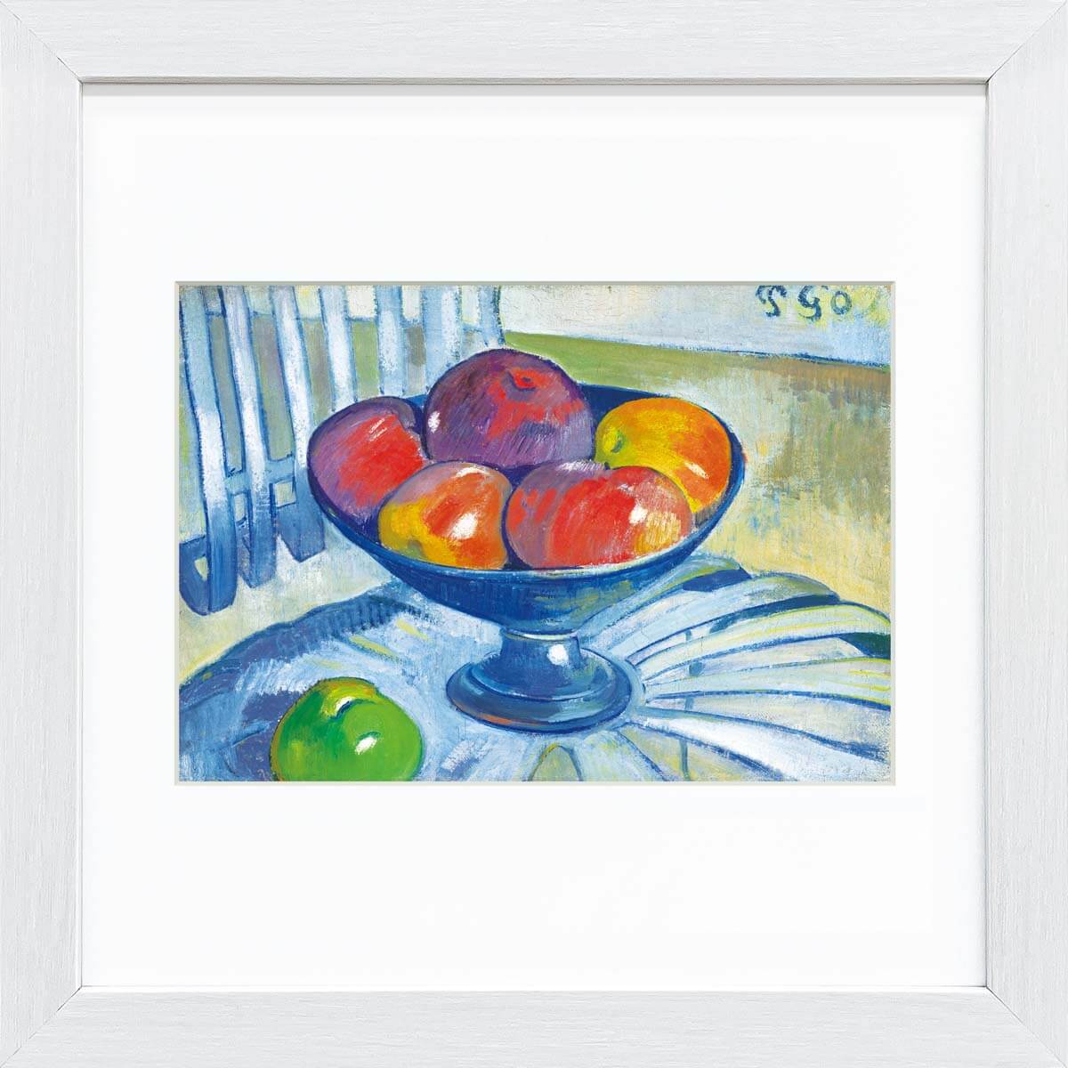 【スーパーSALE10%OFF】おうち美術館 ゴーギャン ガーデンチェアのフルーツ皿 / ゆうパケット 額入り 額装込 風景画 絵画 アート リビング 玄関 ト...