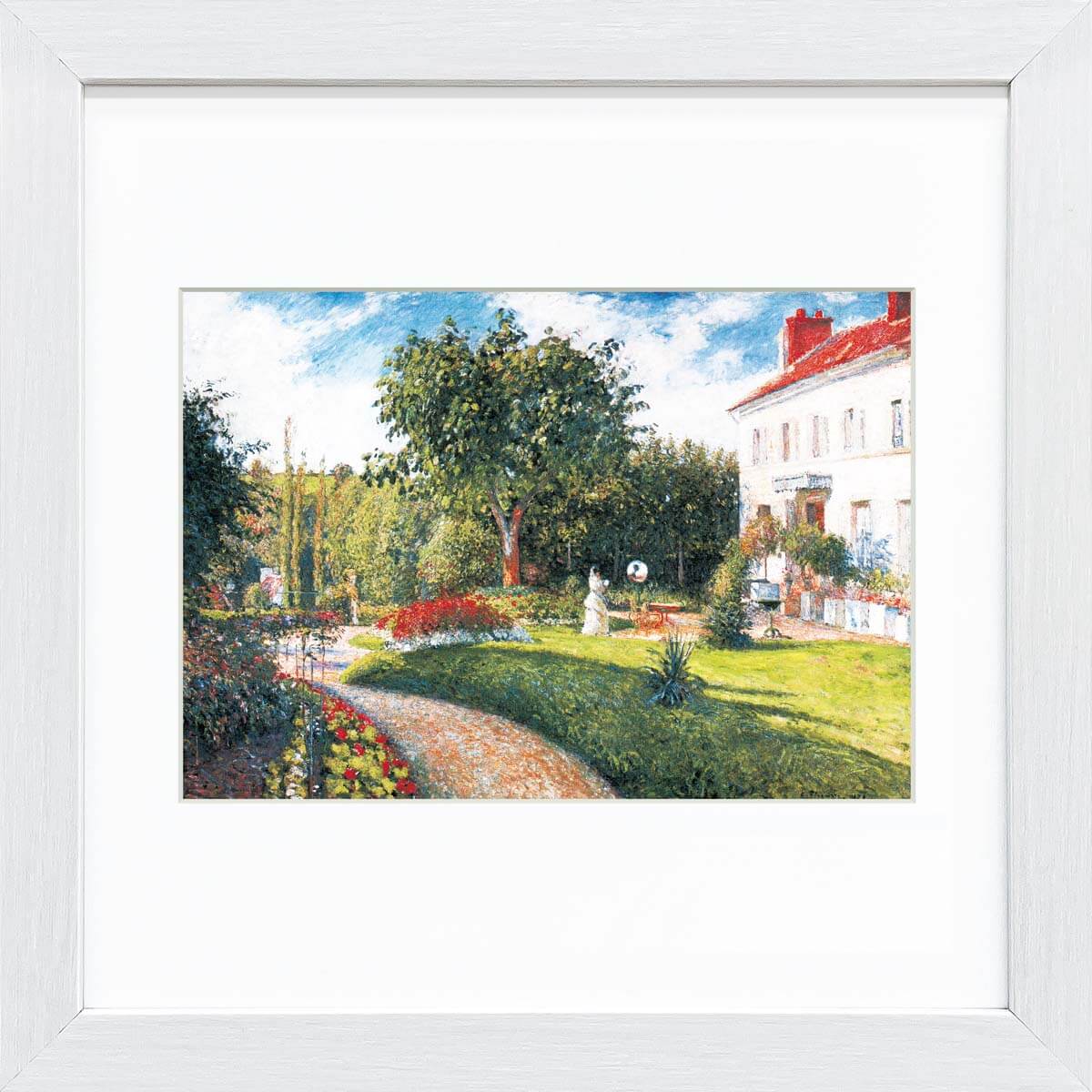 【スーパーSALE10%OFF】おうち美術館 ピサロ マチュランの庭ポントワーズドレーム夫人の邸宅 / ゆうパケット 額入り 額装込 風景画 絵画 アート リビ...