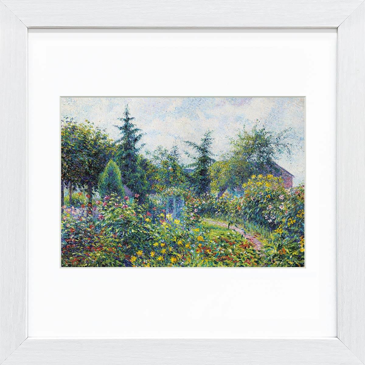 【スーパーSALE10%OFF】おうち美術館 ピサロ オクターヴ・ミルボーの庭、テラス、レ・ダン / ゆうパケット 額入り 額装込 風景画 絵画 アート リビン...