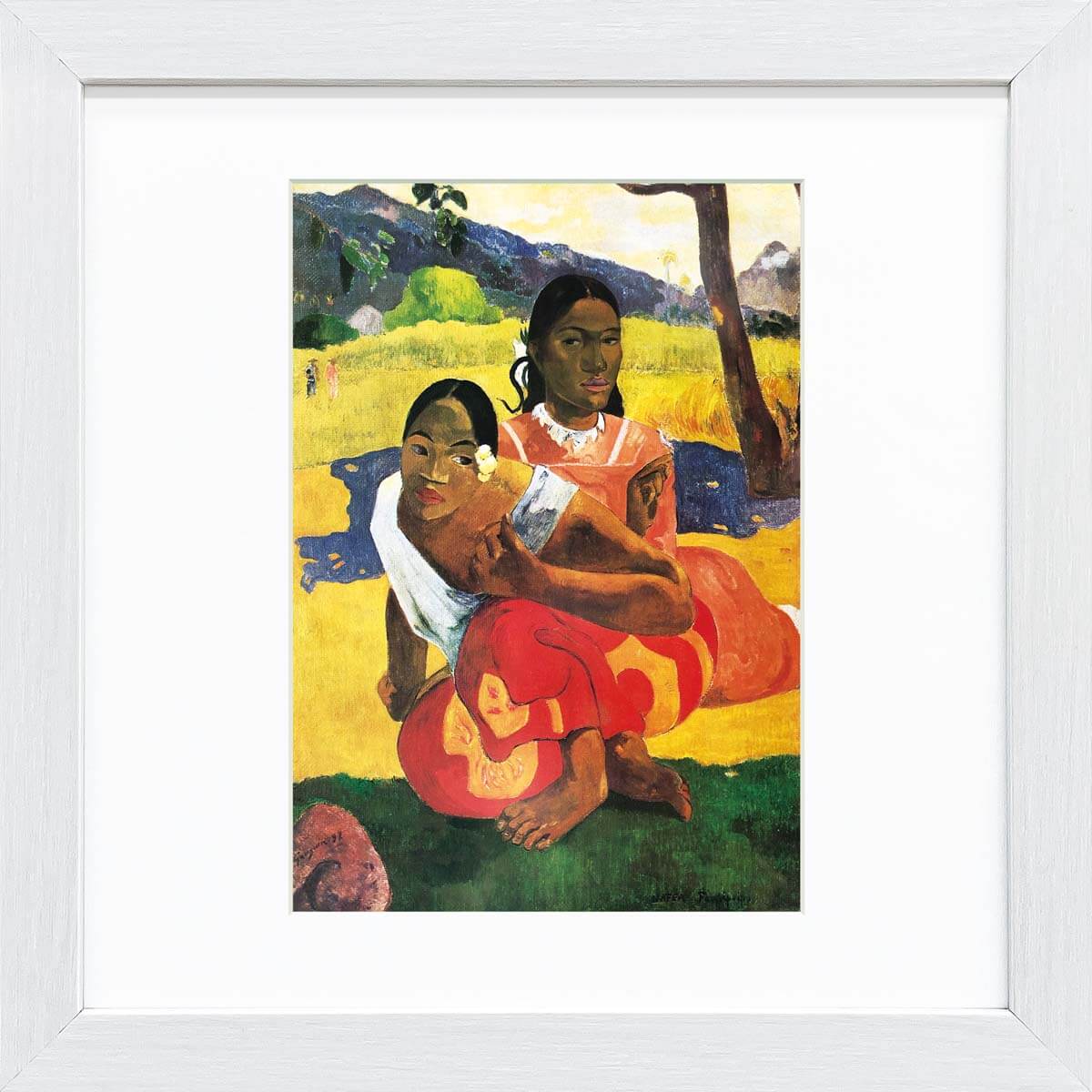 【スーパーSALE10%OFF】おうち美術館 ゴーギャン ナフェア・ファア・イポイポ(いつ結婚するの?) / ゆうパケット 額入り 額装込 風景画 絵画 アート...